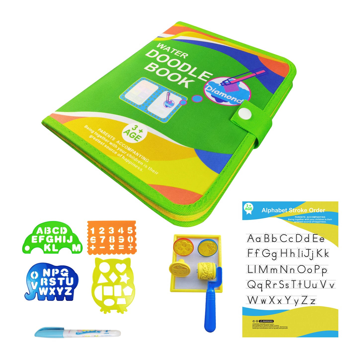 LISKTO Magic Doodle Book Travel Toy Magic Paint with Water Coloring Designed for Toddler STEM Educational Learning Toys