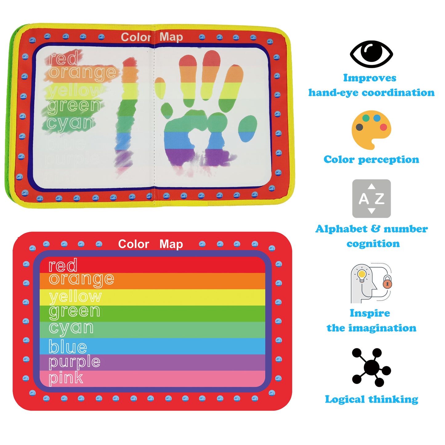 LISKTO Magic Doodle Book Travel Toy Magic Paint with Water Coloring Designed for Toddler STEM Educational Learning Toys