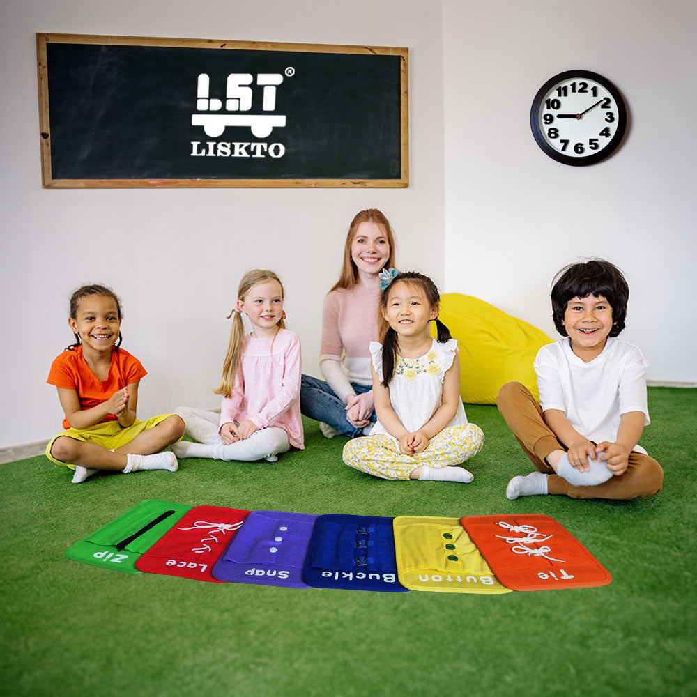 LISKTO Dress Learning Boards Preschool Early Educational to Basic Life Skills